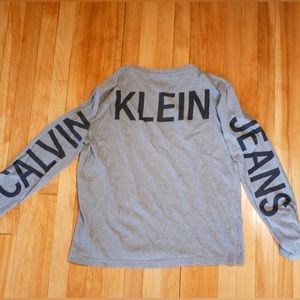 Extra Large Gray Calvin Klein Long Sleeve